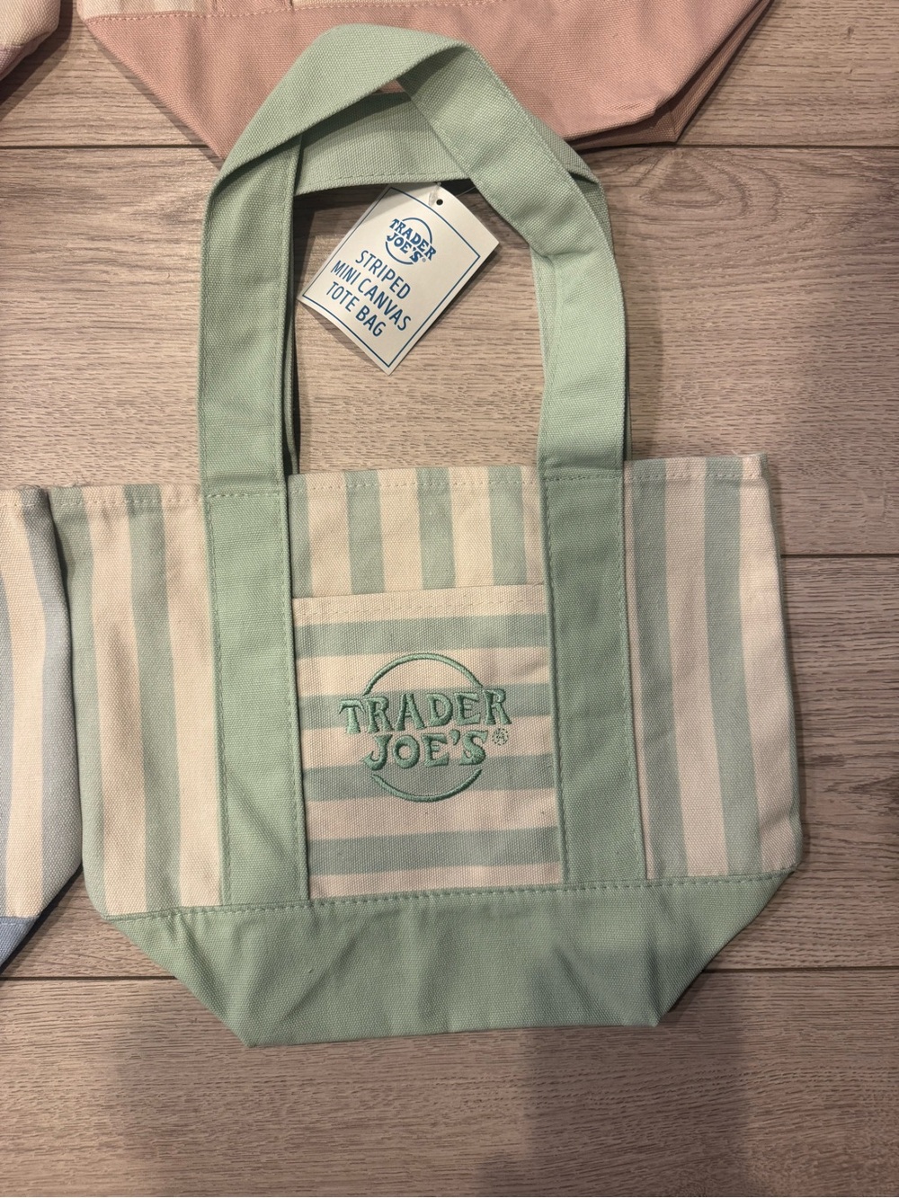 New Striped Trader Joes Mini Tote Set of 4 - Limited Edition - Picture 2 of 5